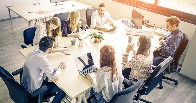 Communication skills in the workplace meeting