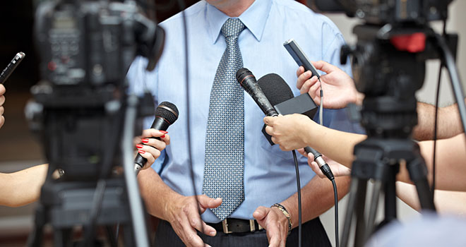 Crisis management interview with the media