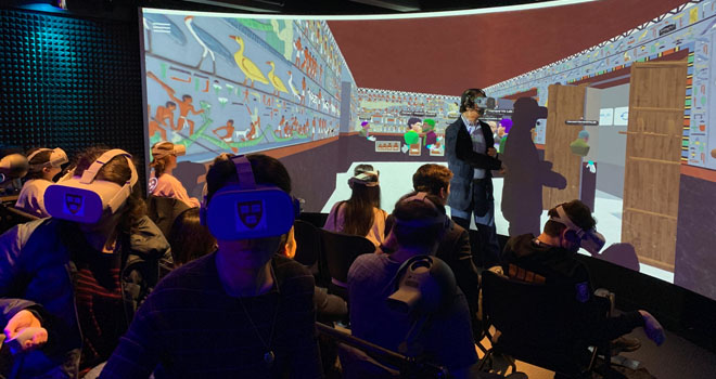 Students in China participating in the Giza Project with Harvard University