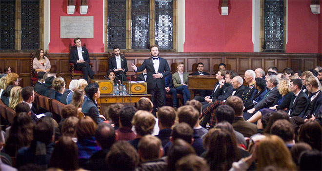 Impromptu speech often used at Oxford University debates