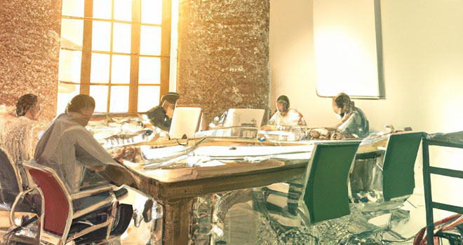 Workplace meeting AI generated