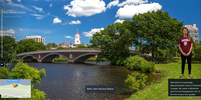 Inside YouVisit virtual tour of Harvard
